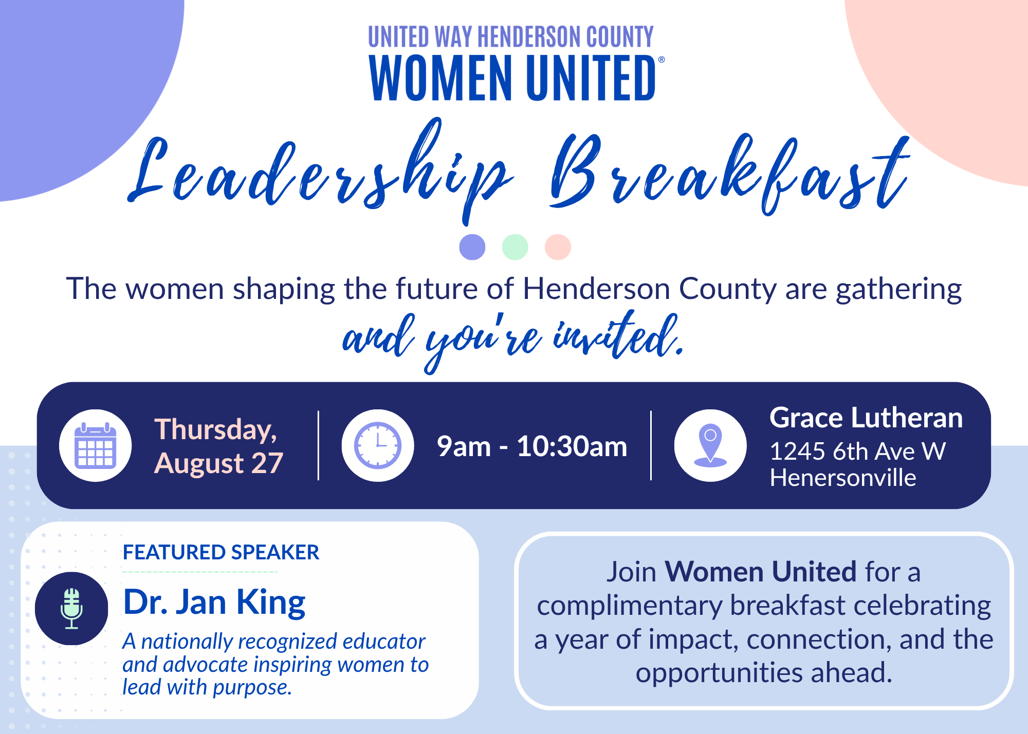Leadership Breakfast Invitation